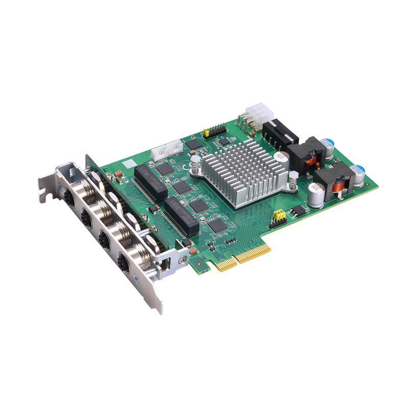 PCI Express 1GigE PoE Card with M12 Connector - AX92325