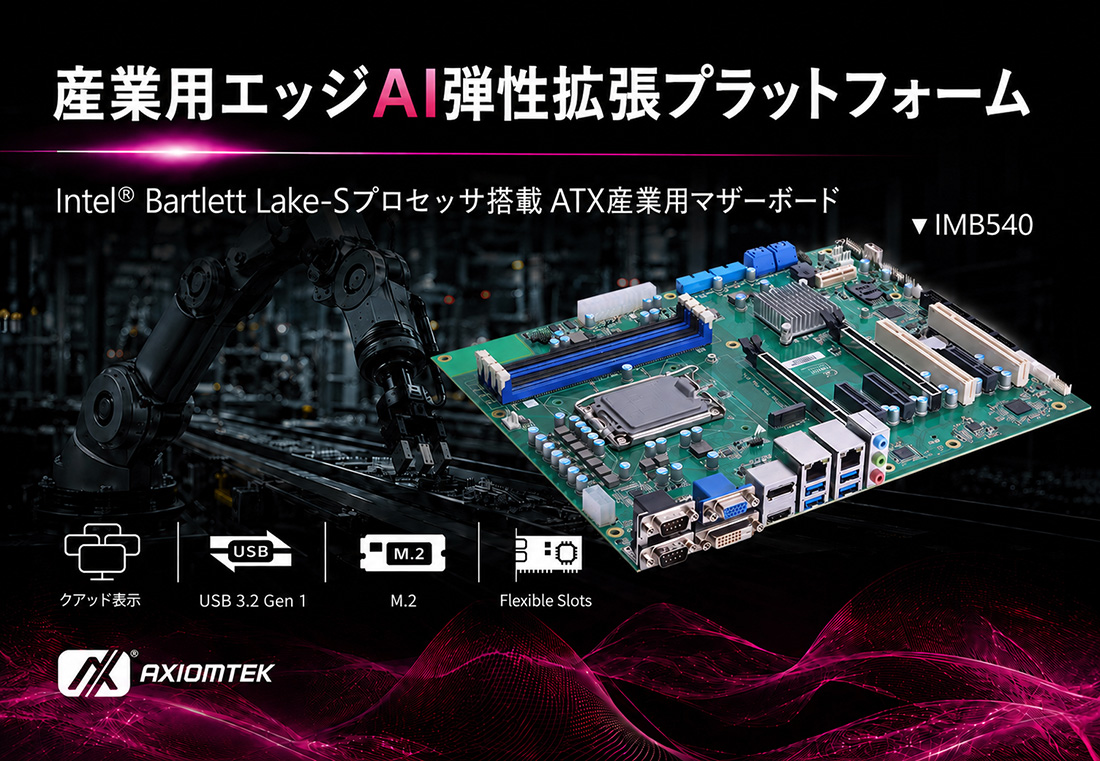 Intel Bartlett Lake-S対応産業用ATXマザーボードIMB540を発表
